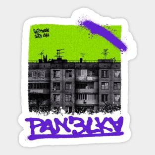 POST-SOVIET PANELKA // Typical russian panel houses Sticker